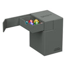 ultimate-guard-flip-n-tray-133-xenoskin-monocolor-grau-wuerfel-fach-offen
