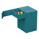 ultimate-guard-flip-n-tray-133-xenoskin-monocolor-petrol-wuerfel-fach-offen
