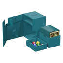 ultimate-guard-flip-n-tray-133-xenoskin-monocolor-petrol-wuerfel-und-deck-fach-offen